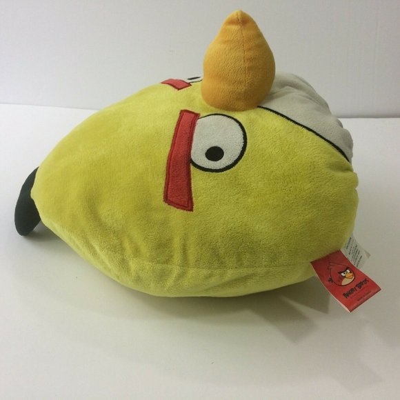Angry Birds Yellow Bird Chuck Pillow Plush Stuffed Animal Toy 14"x12" - Picture 4 of 8